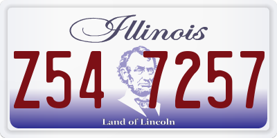 IL license plate Z547257