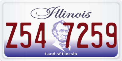 IL license plate Z547259