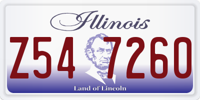 IL license plate Z547260