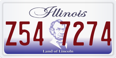 IL license plate Z547274