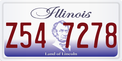IL license plate Z547278
