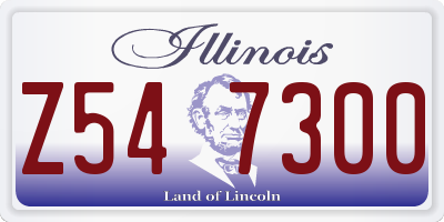IL license plate Z547300