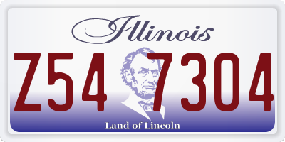 IL license plate Z547304