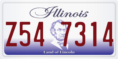 IL license plate Z547314