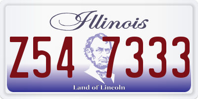 IL license plate Z547333