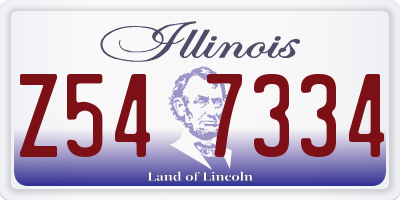 IL license plate Z547334