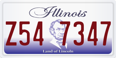 IL license plate Z547347
