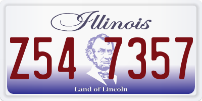 IL license plate Z547357