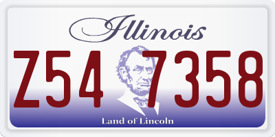 IL license plate Z547358