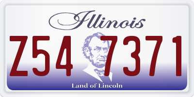 IL license plate Z547371