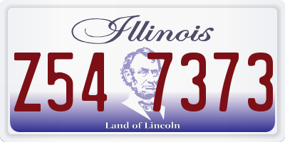 IL license plate Z547373