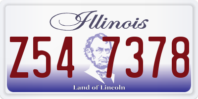 IL license plate Z547378