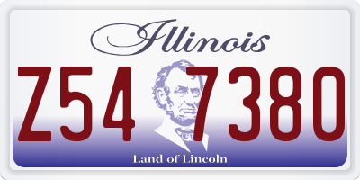 IL license plate Z547380