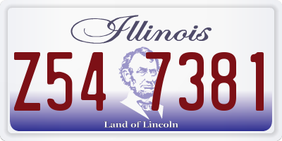 IL license plate Z547381