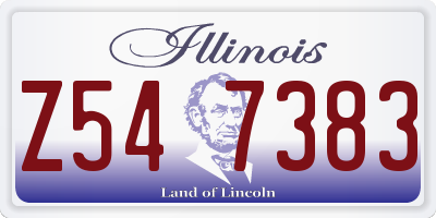 IL license plate Z547383