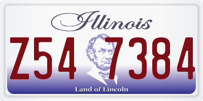 IL license plate Z547384