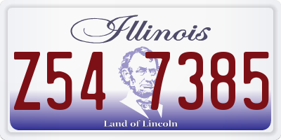 IL license plate Z547385