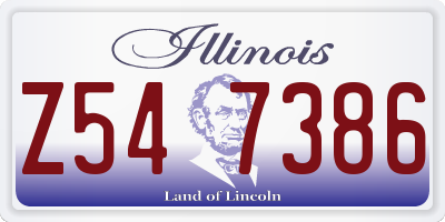 IL license plate Z547386