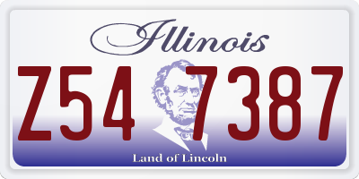 IL license plate Z547387
