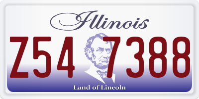 IL license plate Z547388