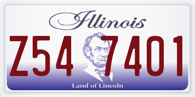 IL license plate Z547401