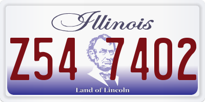 IL license plate Z547402