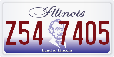 IL license plate Z547405