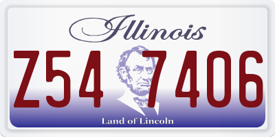 IL license plate Z547406