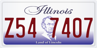 IL license plate Z547407