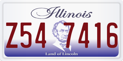 IL license plate Z547416