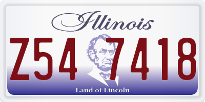 IL license plate Z547418