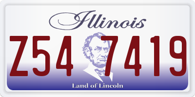 IL license plate Z547419
