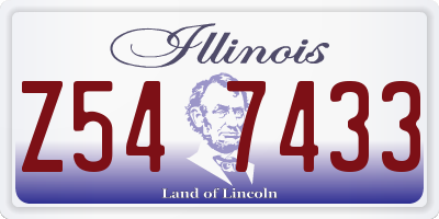 IL license plate Z547433