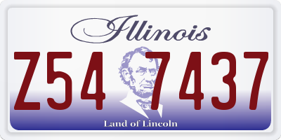 IL license plate Z547437
