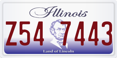 IL license plate Z547443