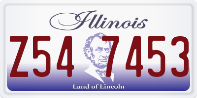 IL license plate Z547453