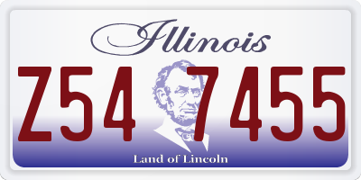 IL license plate Z547455