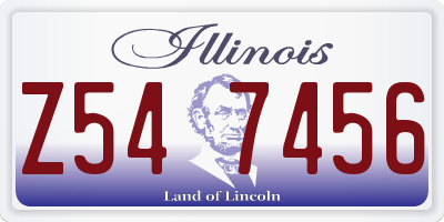 IL license plate Z547456