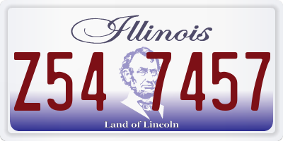 IL license plate Z547457