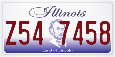 IL license plate Z547458