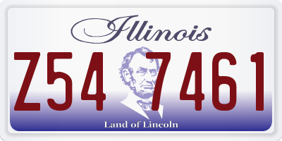 IL license plate Z547461
