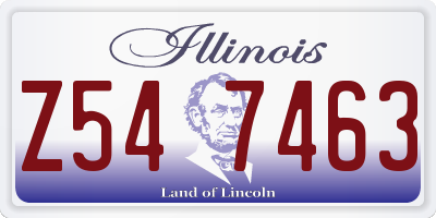 IL license plate Z547463