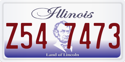 IL license plate Z547473
