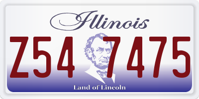 IL license plate Z547475