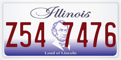 IL license plate Z547476