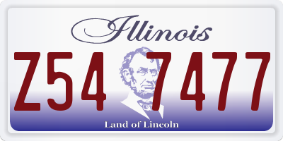 IL license plate Z547477