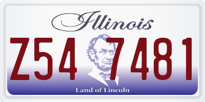 IL license plate Z547481