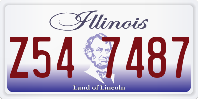 IL license plate Z547487