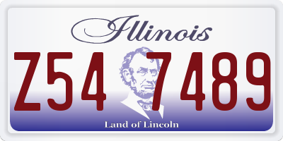 IL license plate Z547489