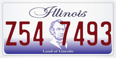 IL license plate Z547493